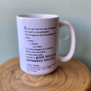 John Lewis Good Trouble Quote Large Ceramic Mug